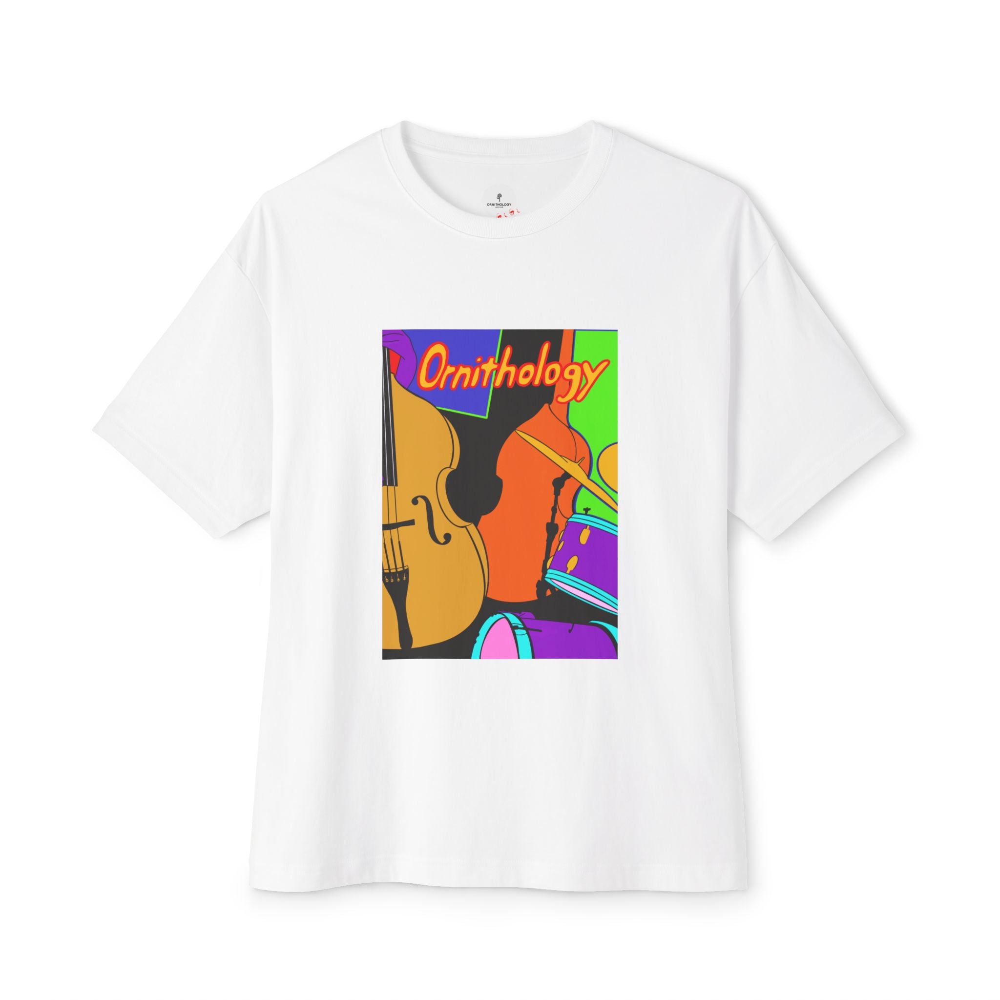 Ornithology Jazz Instruments T-Shirt | Bass, Trumpet, Drums Tee